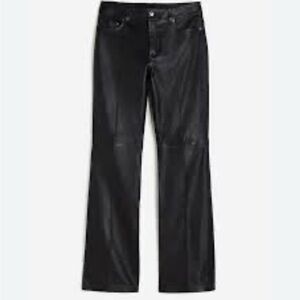 H&M Black Faux Leather Trousers